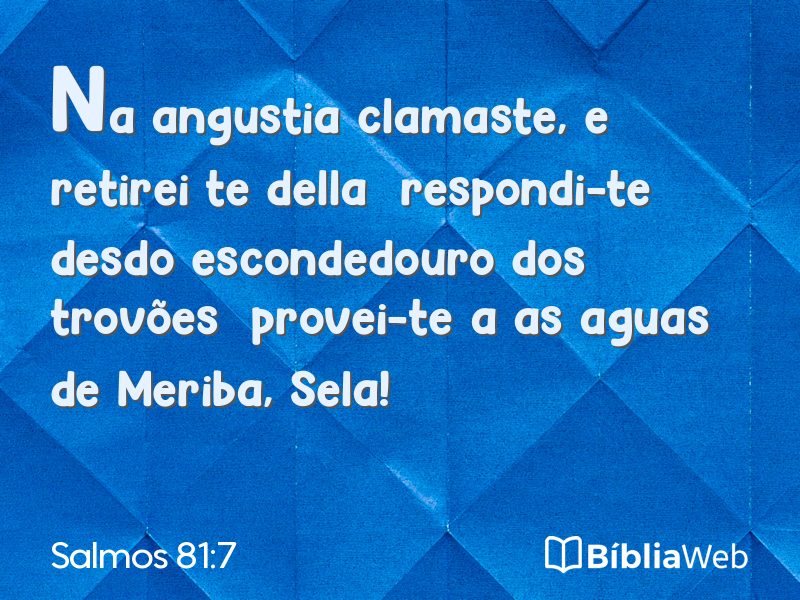 Salmos 81:7 em imagem para compartilhar