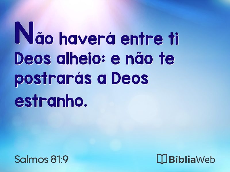 Salmos 81:9 em imagem para compartilhar