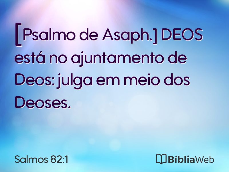 Salmos 82:1 em imagem para compartilhar
