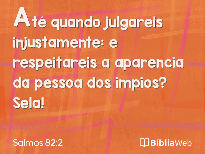 Salmos 82:2 em imagem para compartilhar