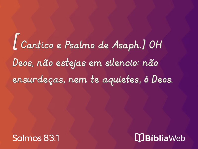 Salmos 83:1 em imagem para compartilhar