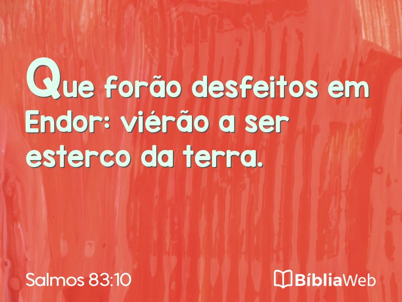 Salmos 83:10 em imagem para compartilhar