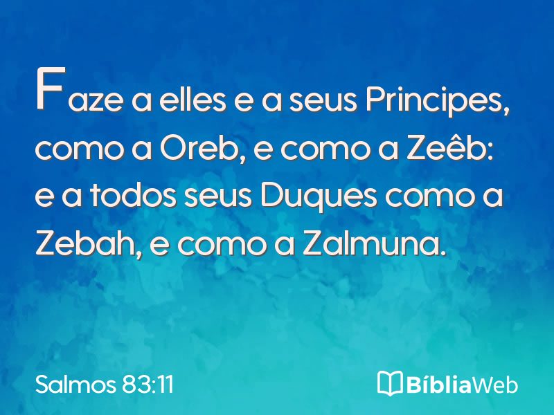 Salmos 83:11 em imagem para compartilhar