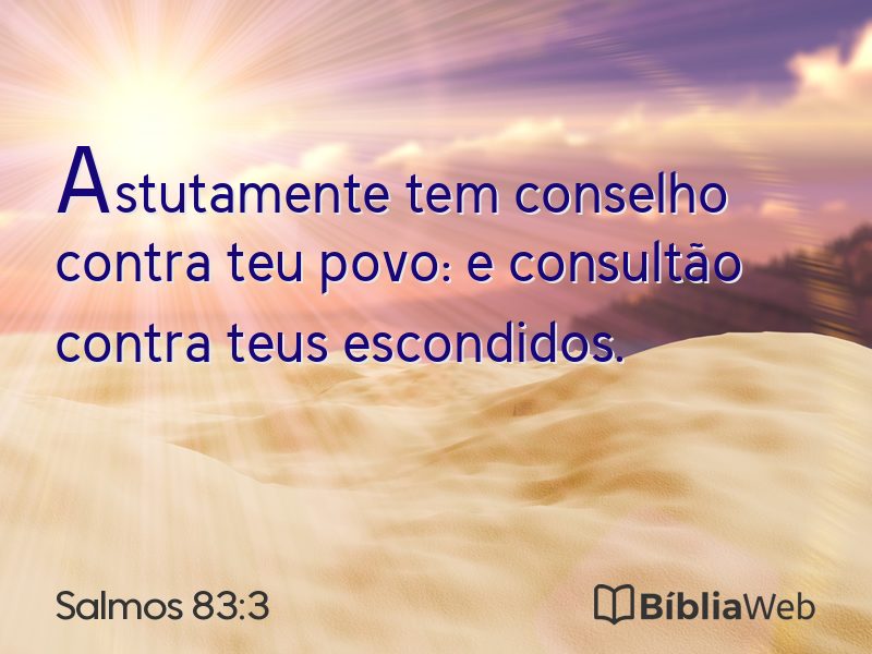 Salmos 83:3 em imagem para compartilhar