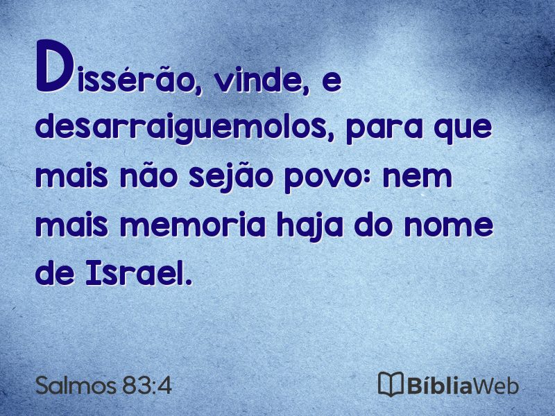 Salmos 83:4 em imagem para compartilhar