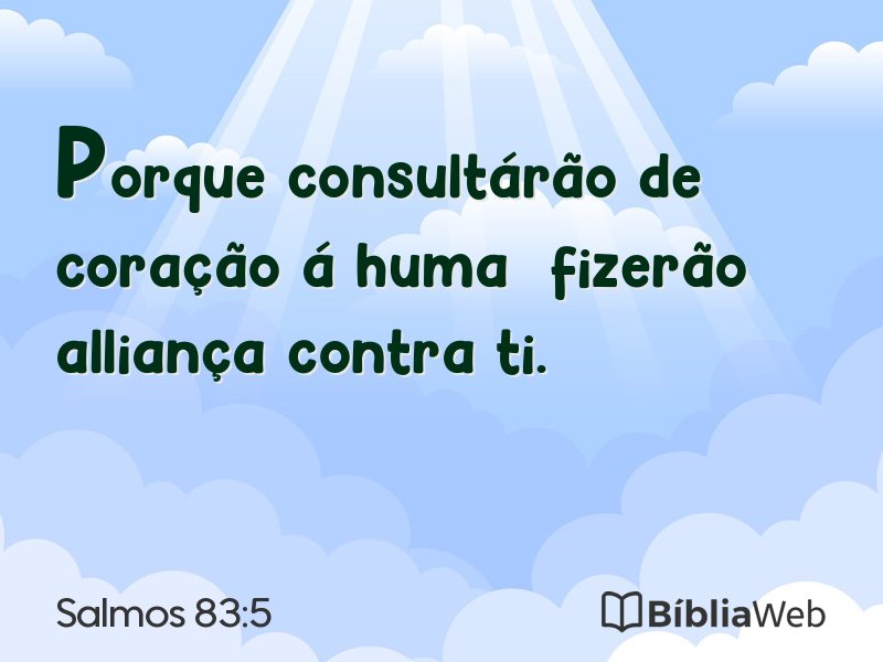Salmos 83:5 em imagem para compartilhar