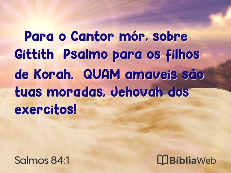 Salmos 84:1 em imagem para compartilhar