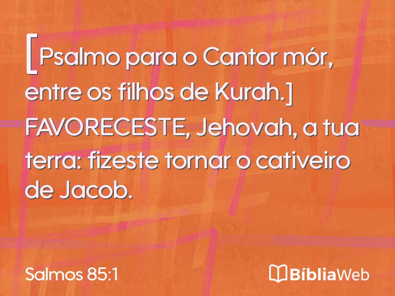 Salmos 85:1 em imagem para compartilhar