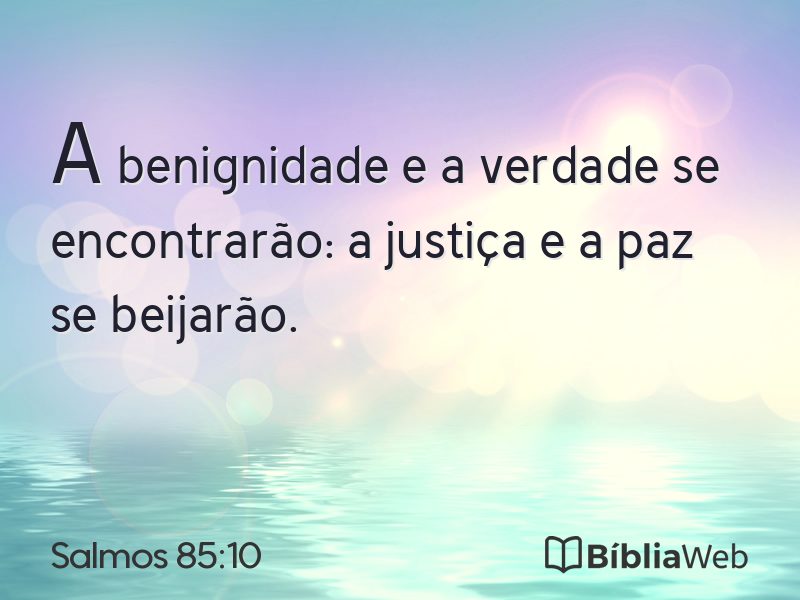 Salmos 85:10 em imagem para compartilhar