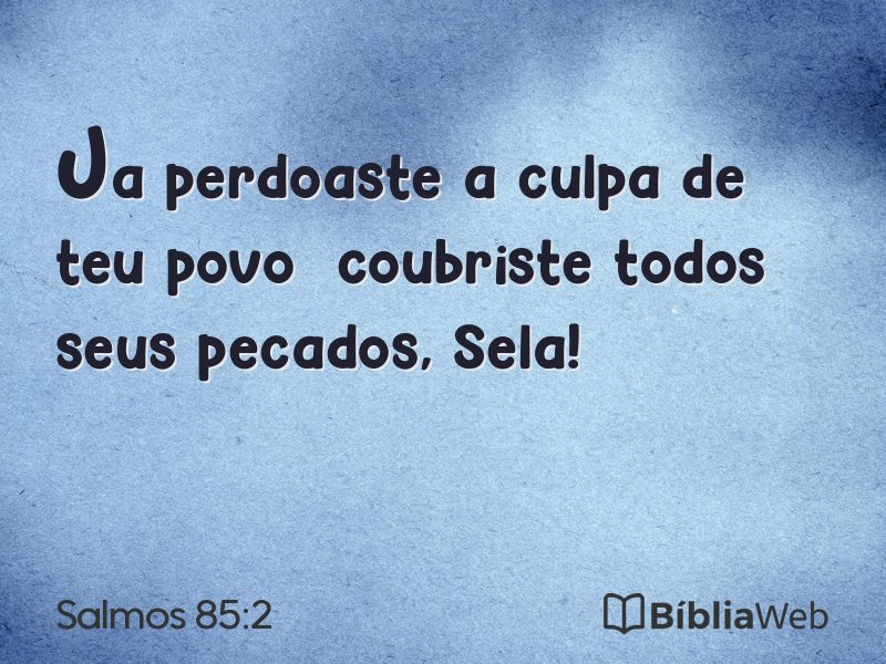 Salmos 85:2 em imagem para compartilhar