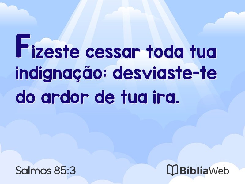 Salmos 85:3 em imagem para compartilhar