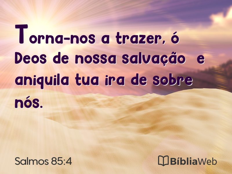 Salmos 85:4 em imagem para compartilhar