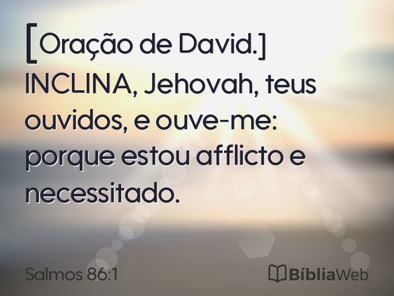 Salmos 86:1 em imagem para compartilhar