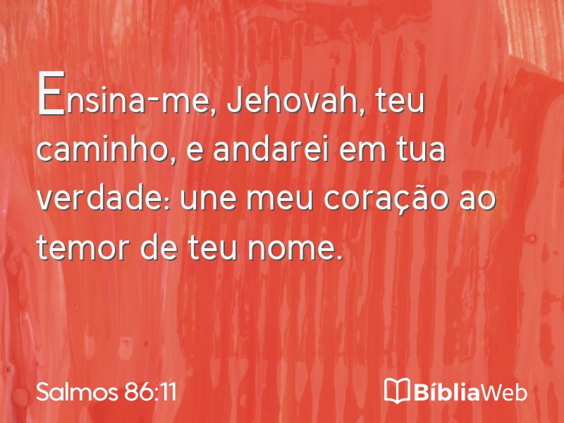 Salmos 86:11 em imagem para compartilhar