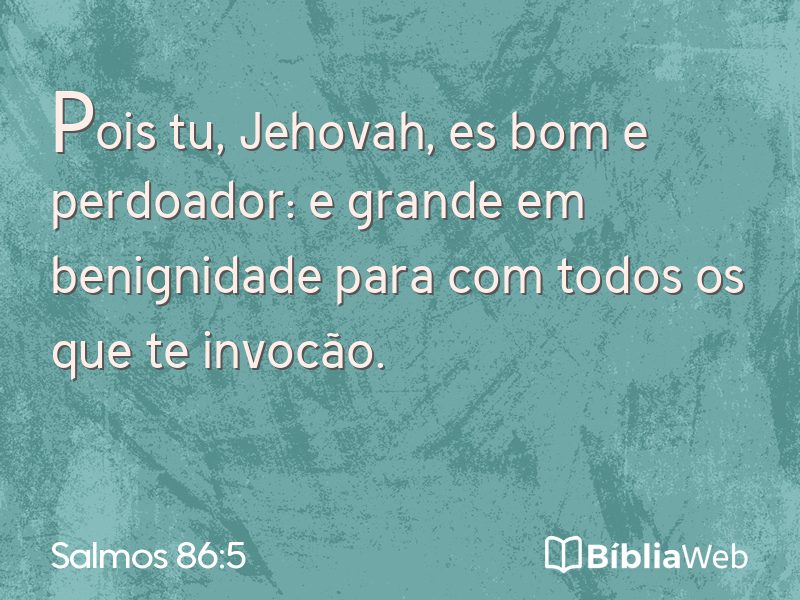 Salmos 86:5 em imagem para compartilhar