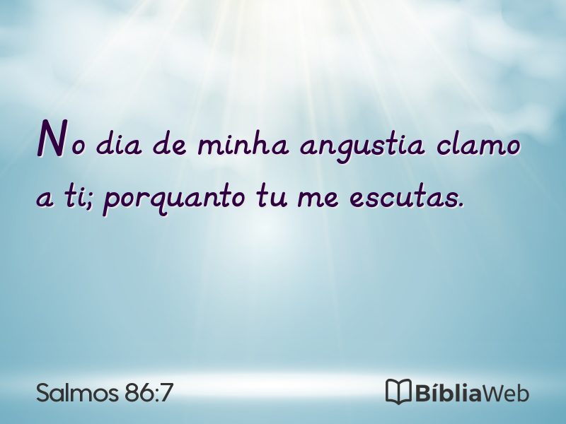 Salmos 86:7 em imagem para compartilhar