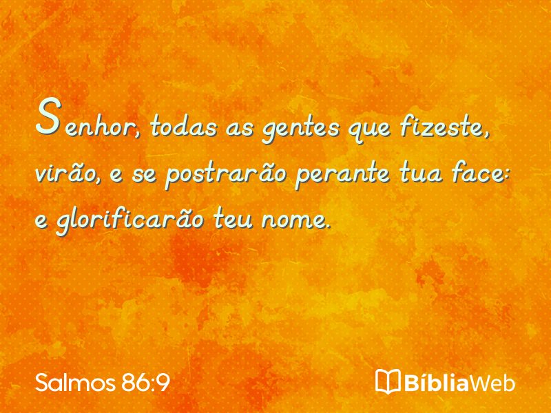 Salmos 86:9 em imagem para compartilhar