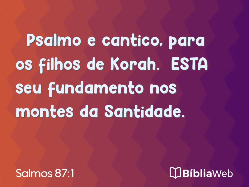 Salmos 87:1 em imagem para compartilhar
