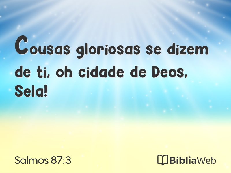 Salmos 87:3 em imagem para compartilhar