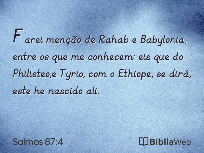 Salmos 87:4 em imagem para compartilhar