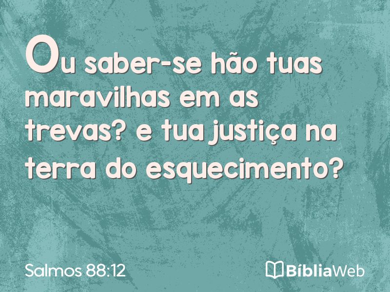 Salmos 88:12 em imagem para compartilhar