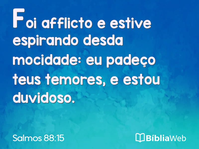 Salmos 88:15 em imagem para compartilhar