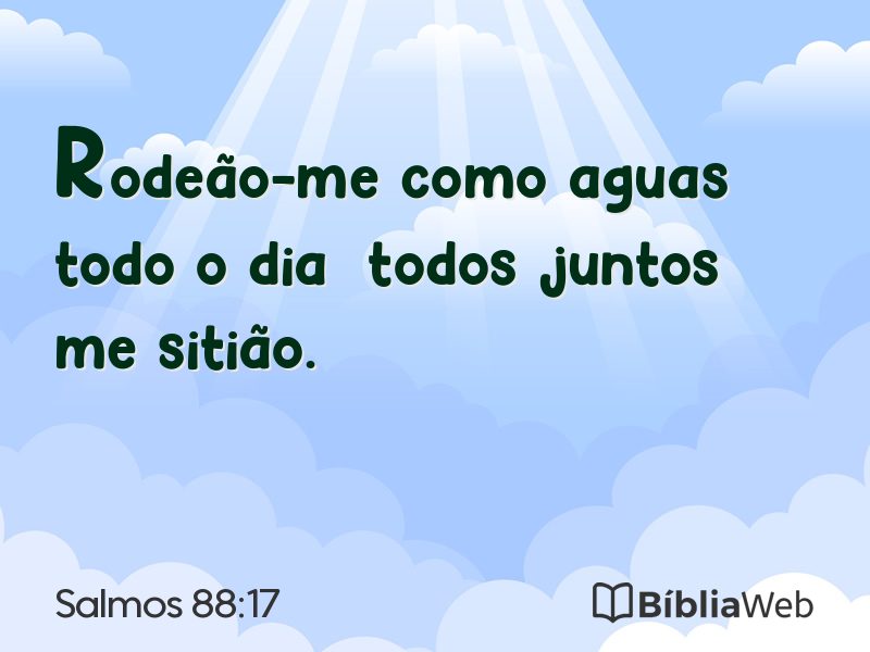 Salmos 88:17 em imagem para compartilhar