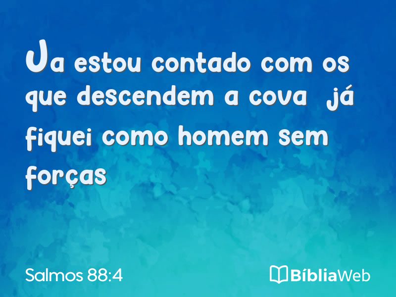 Salmos 88:4 em imagem para compartilhar
