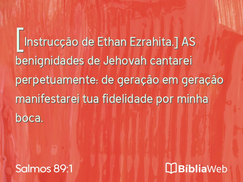 Salmos 89:1 em imagem para compartilhar