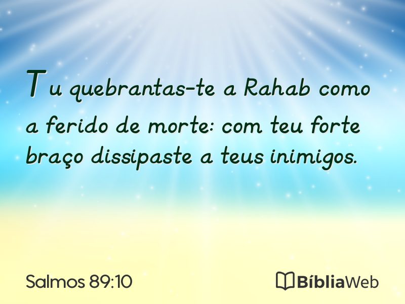 Salmos 89:10 em imagem para compartilhar