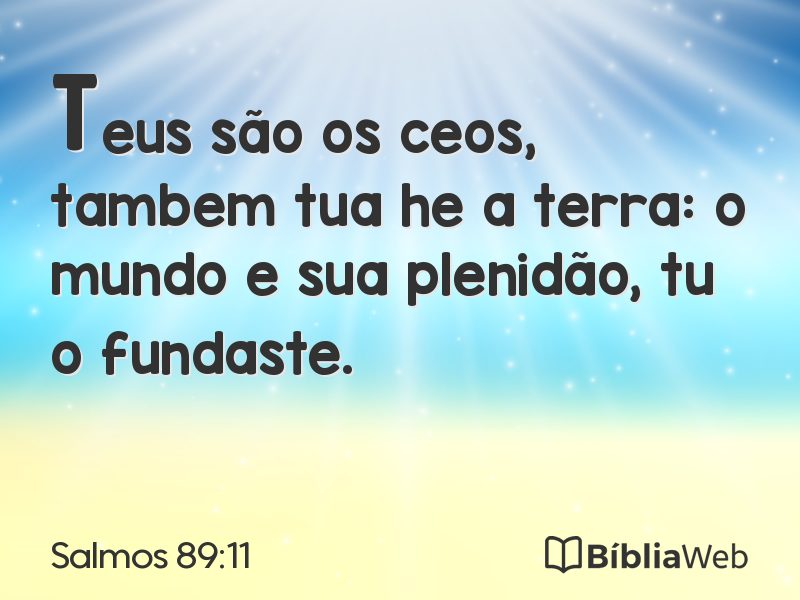 Salmos 89:11 em imagem para compartilhar