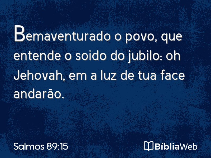 Salmos 89:15 em imagem para compartilhar