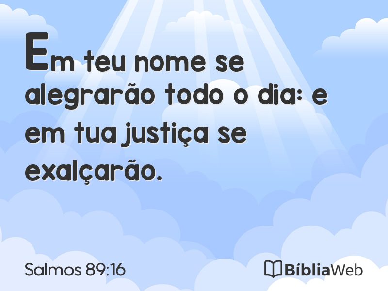 Salmos 89:16 em imagem para compartilhar
