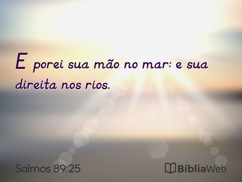 Salmos 89:25 em imagem para compartilhar