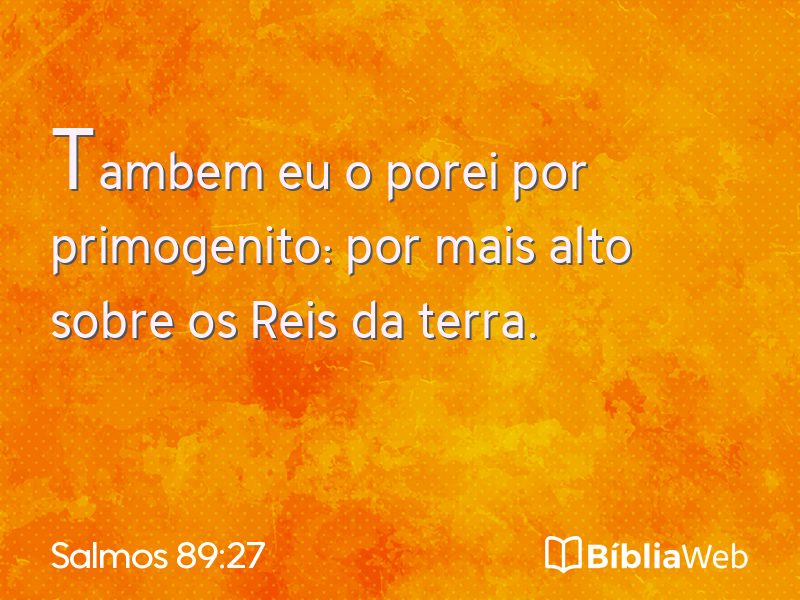 Salmos 89:27 em imagem para compartilhar