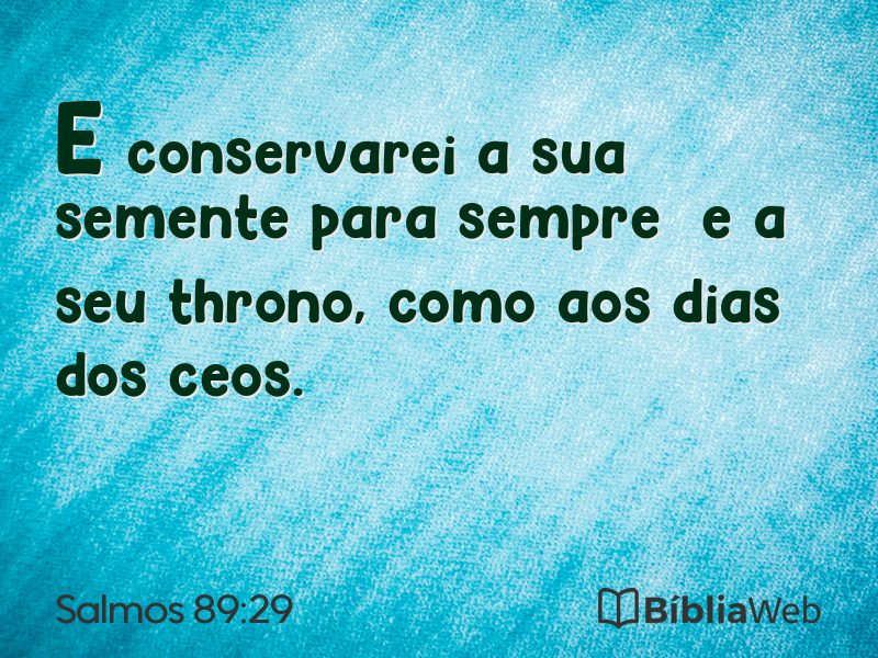 Salmos 89:29 em imagem para compartilhar