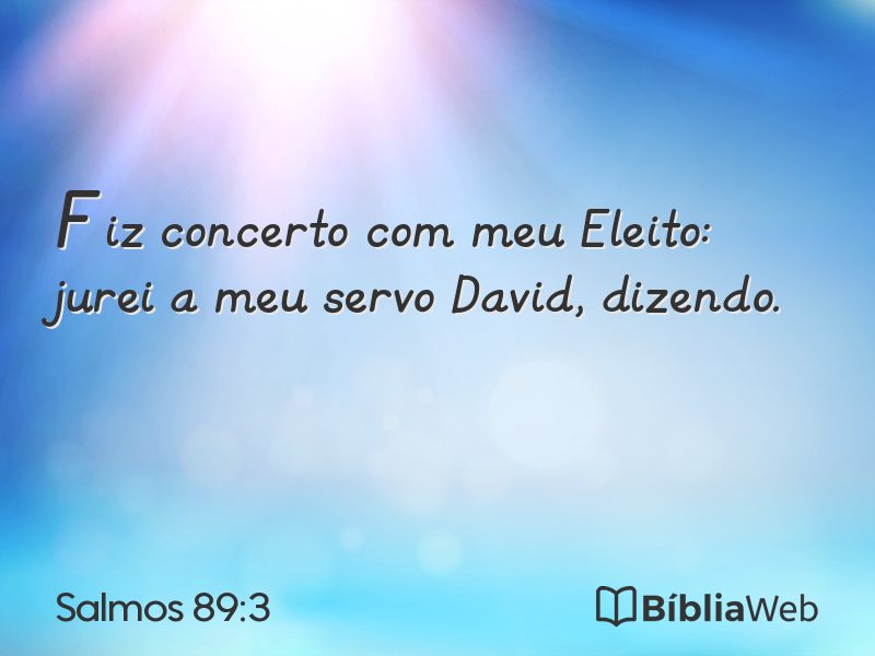 Salmos 89:3 em imagem para compartilhar