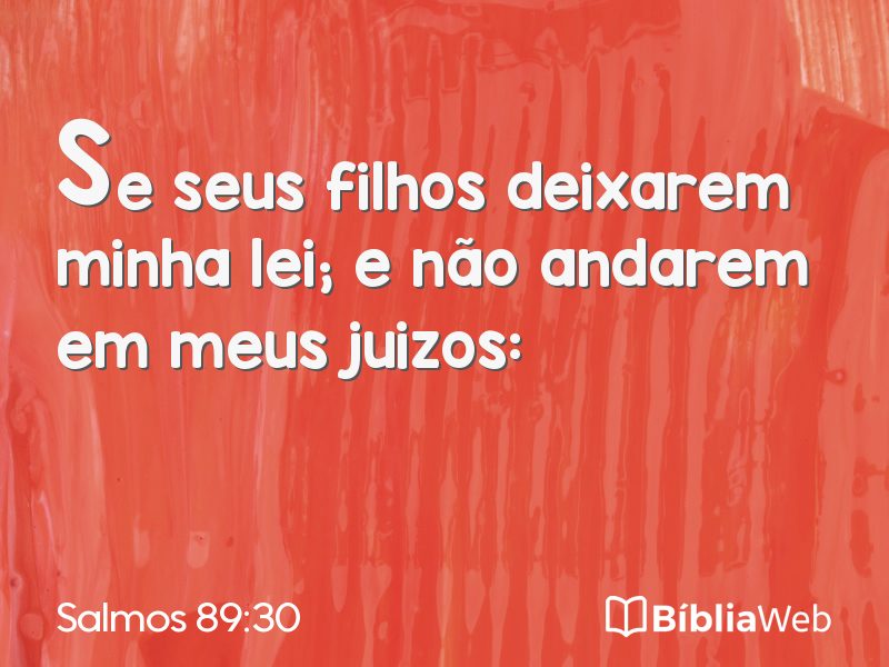 Salmos 89:30 em imagem para compartilhar