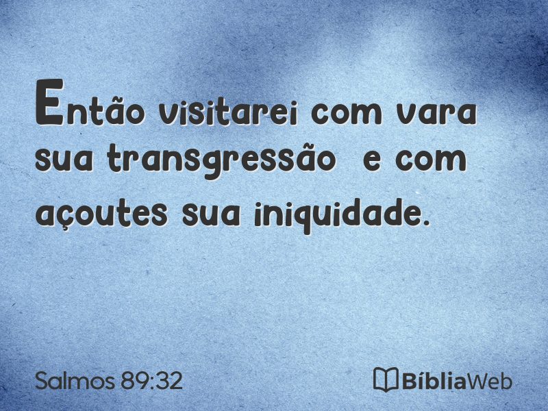 Salmos 89:32 em imagem para compartilhar
