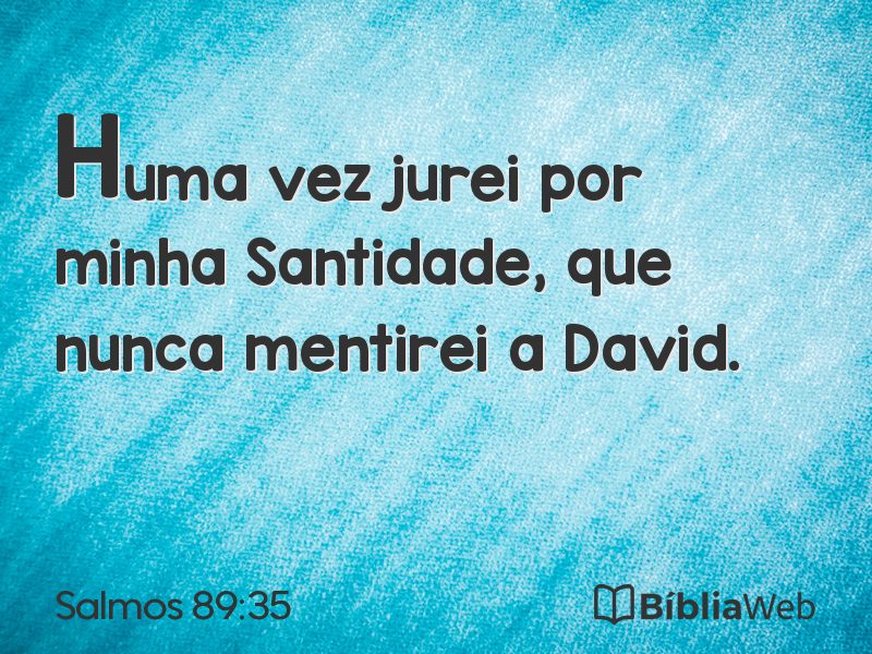Salmos 89:35 em imagem para compartilhar