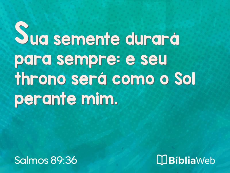 Salmos 89:36 em imagem para compartilhar
