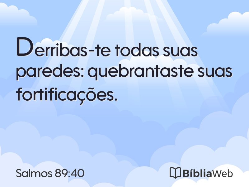 Salmos 89:40 em imagem para compartilhar