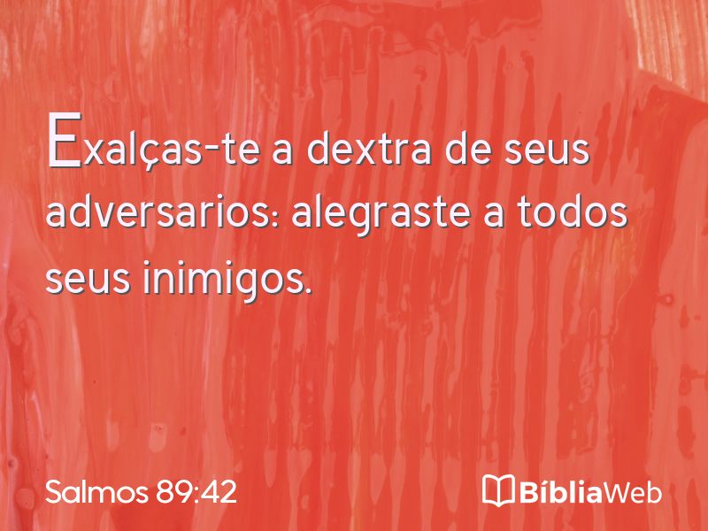 Salmos 89:42 em imagem para compartilhar