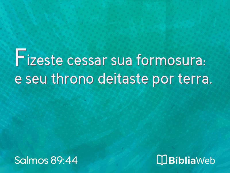 Salmos 89:44 em imagem para compartilhar