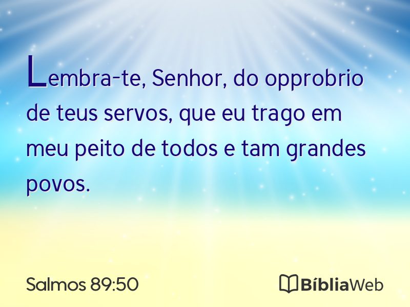 Salmos 89:50 em imagem para compartilhar