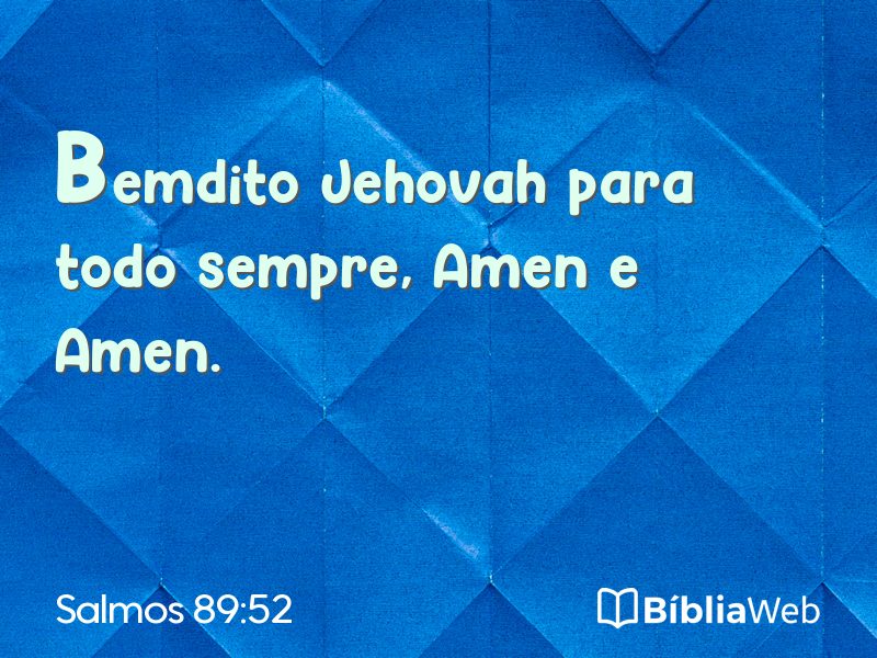 Salmos 89:52 em imagem para compartilhar
