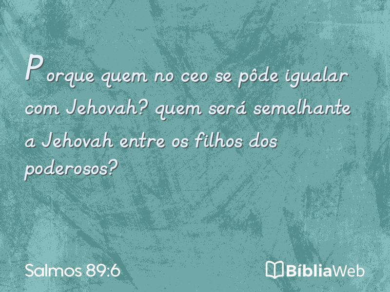 Salmos 89:6 em imagem para compartilhar