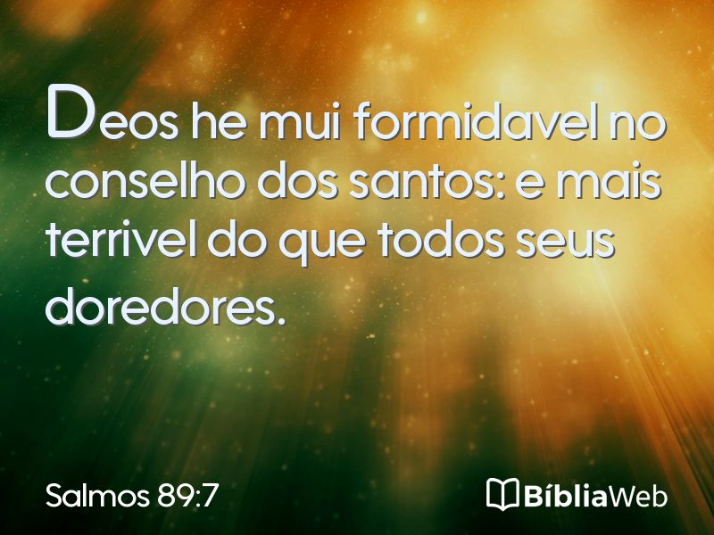Salmos 89:7 em imagem para compartilhar