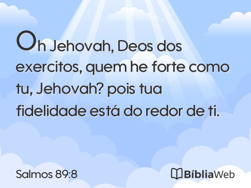 Salmos 89:8 em imagem para compartilhar