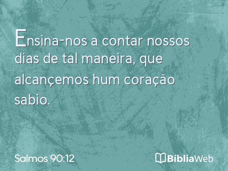 Salmos 90:12 em imagem para compartilhar